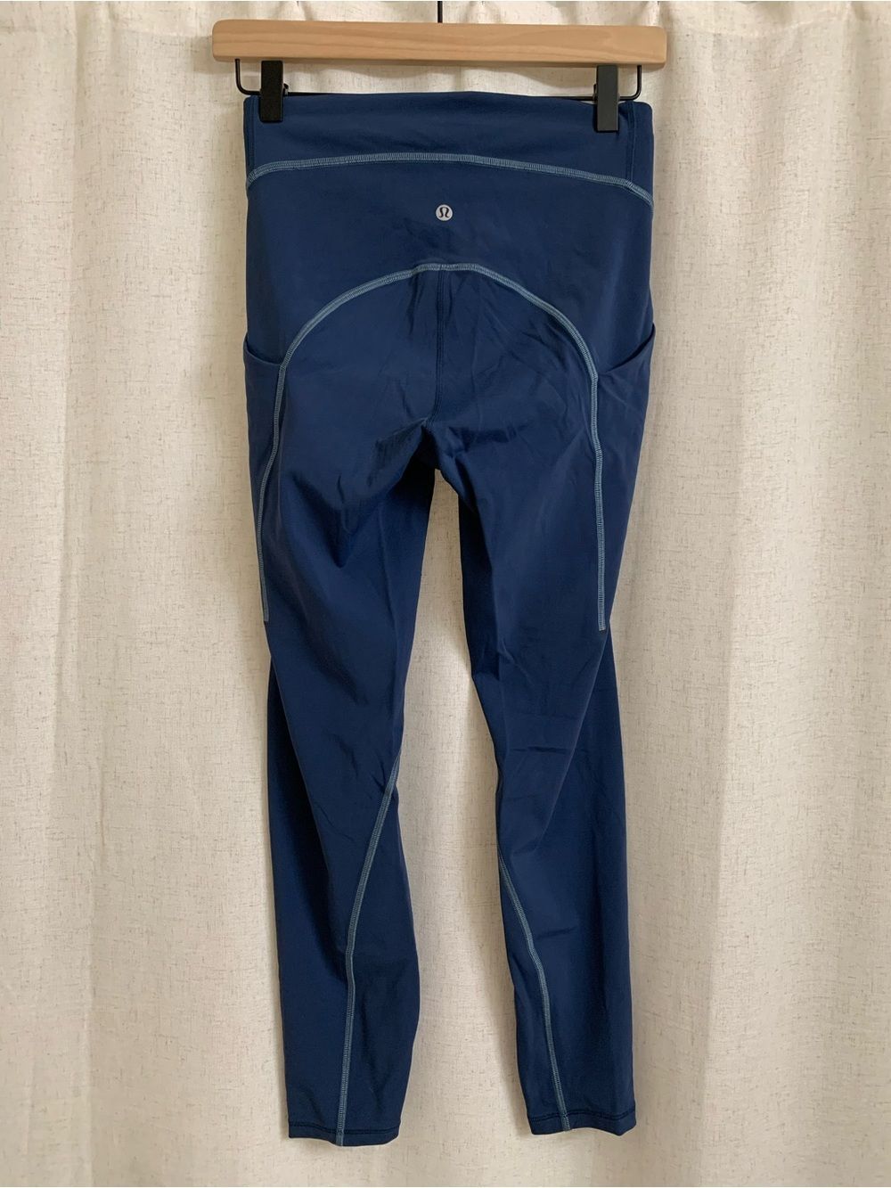 lululemon Power Thru High Rise Tight 25” Navy Blue Full-Length Leggings size 6 - Picture 6 of 8